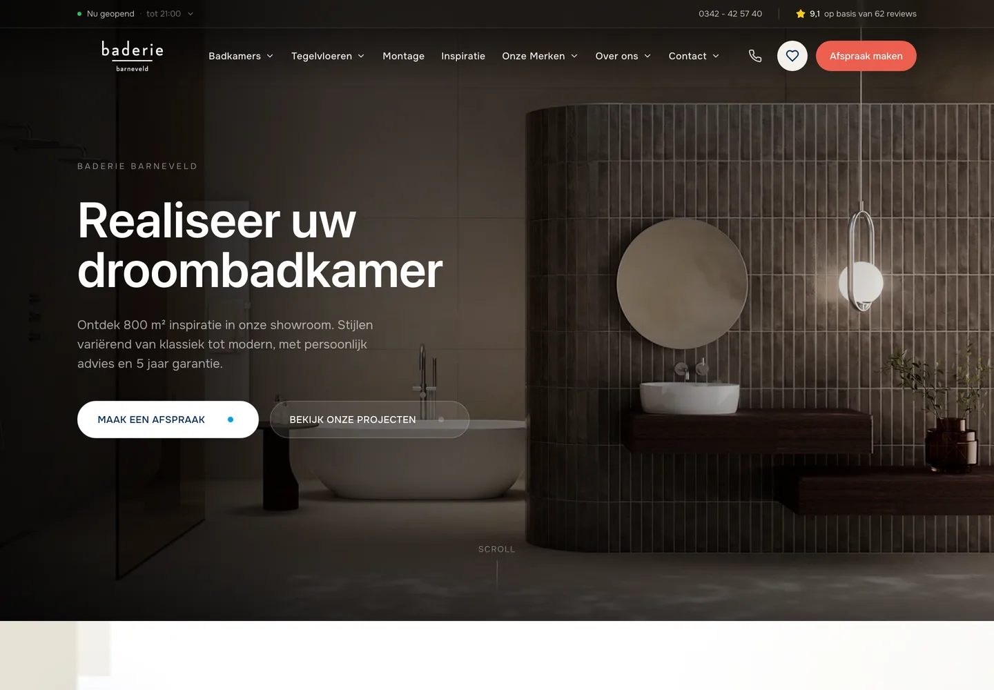 Homepage van Baderie Barneveld